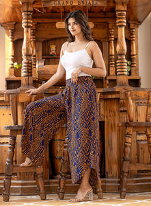 100% rayón verano Casual Pantalón cómodo ecológico Floral pantalla impresa pantalón hecho a mano transpirable motivos étnicos pantalón - Product Image 3