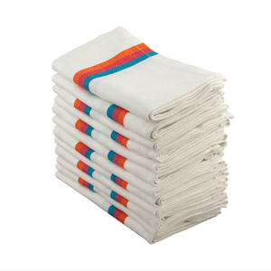 Juego de 12 toallas de cocina de algodón reciclado con tejido de hueso de arenque, función de secado rápido - Product Image 1