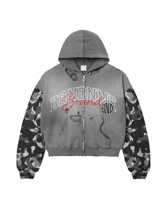 Vente en gros de streetwear, survêtement à la mode, pantalon de jogging à capuche, ensemble de 2 pièces, impression personnalisée, OEM, ODM, approvisionnement direct d'usine - Product Image 5