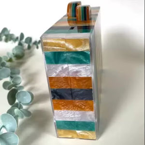 Antique Look Resin Clutch Imitation Pearl Luxury Butterfly Solid Charm Clutch Complete Set Women's Wedding Creative Design - Product Image 1