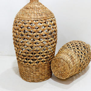 Artex Dong Thap Set of 2 Woven Water <b>Hyacinth</b> Decorative Bottle <b>Vase</b> with Open Weave - Product Image 6