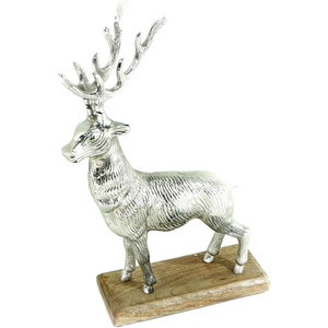 Diseño moderno Adorno de Navidad hecho a mano Alta calidad Metal plateado Decoración para el hogar Escultura de Reno Venta al por mayor Decoración para el hogar - Product Image 1