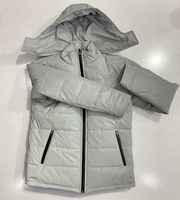Veste matelassée unisexe de haute qualité, réversible, grande taille, personnalisable, imperméable, fermeture éclair, respirante, 100% duvet, à capuche, tendance