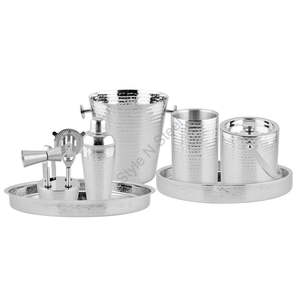 Ensemble de barres haut de gamme de 6 pièces avec un design classique élégant martelé - Product Image 1