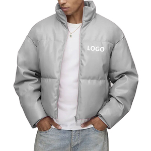Chaqueta Acolchada Personalizada con Cuello Alto, Logotipo Frontal, Ecológica, Impermeable y Resistente al Viento, con Relleno de Algodón para Hombre, Venta al Por Mayor - Product Image 3