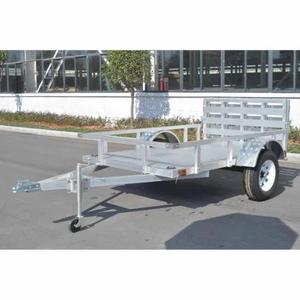 Remolque Utilitario de Aluminio de 7x14 pies con Plataforma Plana, Rampa y Barandas Laterales, Remolque de Carga de Doble Eje, Carga Útil Máxima de 1001-2000 kg - Product Image 6