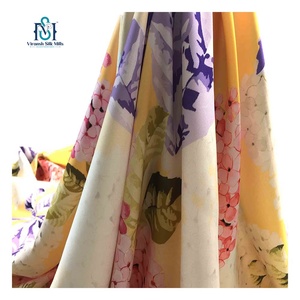 Tela de Satén de Poliéster Estampada Personalizada, Brocado de Poliéster, Rollo de Tela de Seda para Vestidos de Novia al por Mayor - Product Image 1