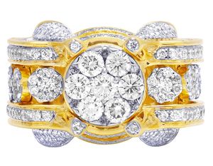 High Quality Custom Engagement <b>Ring</b> In 925 Sterling Silver VVS Moissanite Diamond <b>Iced</b> Out Hip Hop Cluster <b>Ring</b> - Product Image 1