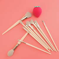 Ensemble de 15 pinceaux de maquillage, poils synthétiques doux, poudre, blush, highlighter, fard à paupières, sourcils, lèvres, pinceaux cosmétiques