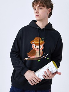 Sweat à capuche personnalisé surdimensionné pour homme en molleton de coton, en tissu éponge thermique épais, à épaules tombantes, vierge, à enfiler - Product Image 6