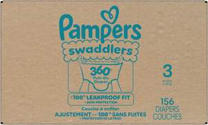 Couches Pampers - Swaddlers 360 °   Taille 3, 156 unités, jusqu'à 100 % anti-fuites, confortables et respirantes, conçues pour des changes faciles - Product Image 6