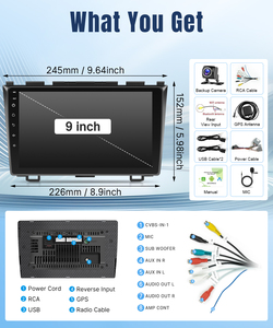 Android 11 Car Radio 9 Inch Multimedia System Car MP3 Player pour Honda CRV 2007-2011 Car Stereo Touch Screen Carplay DSP GPS <span class=keywords><strong>RDS</strong></span> - Product Image 2