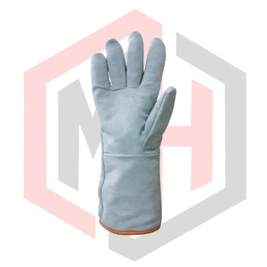 ถุงมือหนังวัวเสริมใยเคฟลาร์สำหรับงานเชื่อม ทนไฟ ป้องกันไฟฟ้าสถิต ทนการฉีกขาด 7 ออนซ์ ปราศจากซิลิโคน - Product Image 2