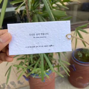 Etiquetas promocionales en papel de germinación plantable Etiquetas ecológicas para regalos corporativos Etiquetas de cumpleaños de papel plantable que crecen etiquetas de papel - Product Image 1