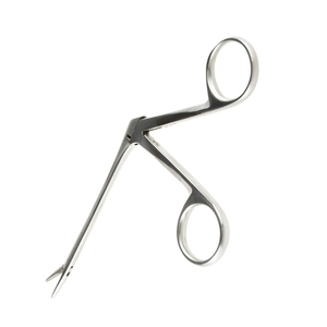 Pinces d'otologie professionnelles courbées droites micro-manuelles argentées haute performance, fabriquées par DARLEYS SURGICAL CO, certifiées CE Classe I - Product Image 5