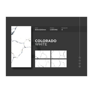 Azulejos de porcelana blanca de Colorado de la mejor y más alta calidad para uso en paredes interiores a buen precio 600x1200mm completamente brillante - Product Image 1