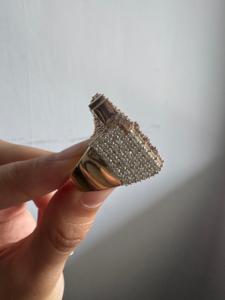 10K oro sólido DEF Vs1 diamante Natural trampa hogar anillo romántico estilo Hip Hop anillo de bodas para hombres trampa casa moissanite anillo - Product Image 5