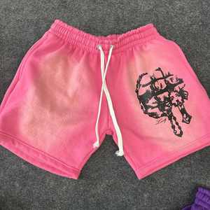 Shorts de Playa Personalizados para Hombre, Cintura Elástica Media, 100% Algodón, Secado Rápido, Transpirable, Antiarrugas, con Estampado de Encaje - Product Image 1