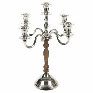 Bougeoir fait main en aluminium unique de bougeoir avec le finissage en laiton naturel pour la décoration de table - Product Image 5