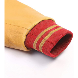 แจ็คเก็ตเบสบอลแบบติดกระดุม แจ็คเก็ตบอมเบอร์แบบติดกระดุมเต็มตัว แจ็คเก็ตวาร์ซิตี้แบบติดตัวอักษร - Product Image 5