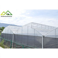 Meestverkochte grote zaagtandvormige multi-span PE poly kassen met hoog-efficiënt natuurlijk ventilatiesysteem voor tropische en subtropische gewassen