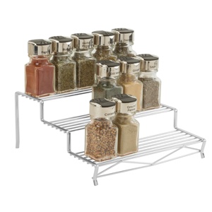 Étagère à épices à 3 niveaux Organisateur Fer chromé Étagère de rangement de cuisine compacte et durable pour comptoirs de haute qualité - Product Image 2