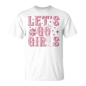 Camiseta para despedida de soltera con estampado de sombrero y botas de vaquera del oeste para chicas - Product Image 1