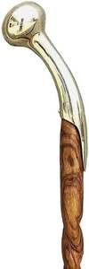 Cabeza de latón Royal Design Mango Bastón de madera Fabricante Bastón náutico 3 partes Plegable Hombres y mujeres - Product Image 4