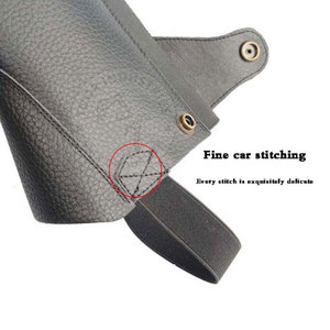 Demi-chaps en cuir avec fermeture à glissière complète et panneau élastique pour l'équitation - Product Image 6