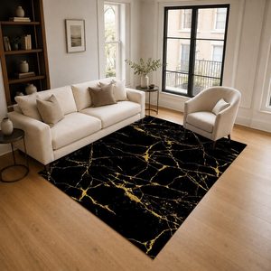 <b>RUGS</b> DEPOT LXDP-0230 Wholesale Black Charcoal Modern Abstract Digital Printed Machine Washable Chenille Area <b>Rug</b> <b>Non</b> <b>Slip</b> - Product Image 2