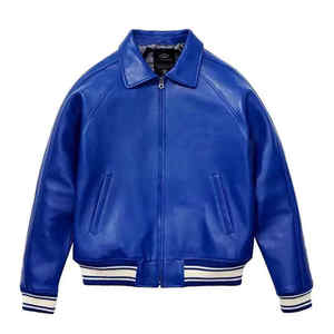 Chaqueta de Cuero Genuino para Hombre Estilo 2026, Etiqueta Personalizada Impresa, Abrigo de Invierno Impermeable y Cortavientos con Cuello Camisero - Product Image 6