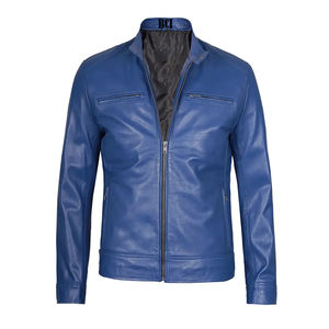 Veste en cuir pour hommes en fourrure véritable bombardier en peau de mouton veste pour hommes en cuir véritable et coque personnalisée pour l'hiver - Product Image 2
