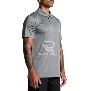 Polo homme en polyester 100% de haute qualité, uni, pour le sport en plein air, avec logo brodé. - Product Image 1