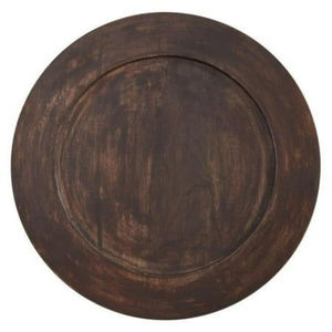 Plato de presentación vintage de madera de mango marrón con diseño de corazón tallado, redondo y decorativo, para bodas, hogar y catering. - Product Image 2