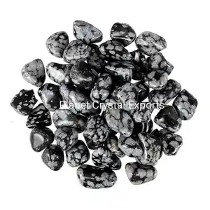 Latest Snowflake Obsidian Stone Tumble Crystal Bulk Wholesale Pocket Stone Natural Tumbled Healing Crystal