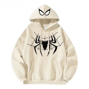 Sudadera con Capucha de Hombre de Alta Calidad, Diseño de Araña, Impresión Digital Personalizada, Teñido Liso, Felpa de Poliéster/Algodón, Manga Larga, con Bolsillo, para Invierno - Product Image 1