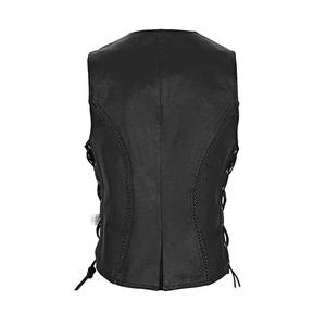 Gilet en cuir pour motardes à prix avantageux, vente chaude, service OEM, fabrication en usine, gilet en cuir pour motardes - Product Image 3