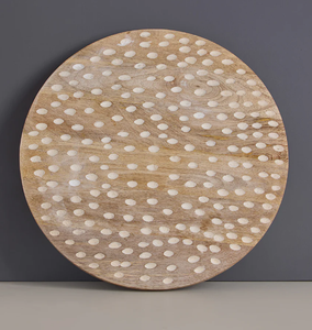 Plateau de service décoratif en bois Ustensiles de cuisine de qualité supérieure Plateau rotatif Plateau de table Style nordique Mangue Plateaux de service en bois - Product Image 5