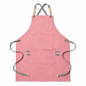 Tablier classique en toile 100 % coton orange, écologique, avec taille ajustable et poche avant pour la cuisine - Product Image 2