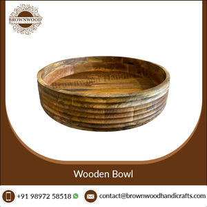 Juego de 3 cuencos de madera de mango de diseño único, cuencos de madera hechos a mano, acabado seguro para alimentos de primera calidad, suministro al por mayor - Product Image 2