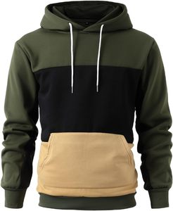Sweat à capuche polaire pour homme, 100% coton, coupe classique, épais, hiver, coupe-vent, écologique, teinture unie - Product Image 1