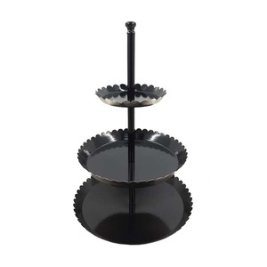 Présentoir à gâteaux en bois de luxe à un niveau forme ronde finitions naturelles pour présentoir de fête d'anniversaire de mariage en gros en vrac - Product Image 5