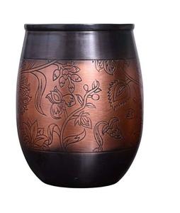 Design gravé Gobelet en cuivre de qualité supérieure avec finition mate Verre en cuivre pour l'eau potable Gobelet en verre à bas prix - Product Image 5