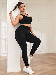 Sujetador deportivo de talla grande de nailon 100% transpirable de secado rápido de alta calidad, colores personalizados, logotipo frontal, Yoga, gimnasio - Product Image 2