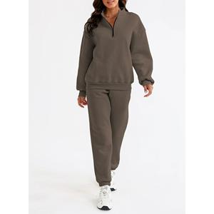 Ropa de calle de invierno de poliéster y algodón de nailon personalizada para mujer, conjunto de chándal cortavientos sólido, último diseño de moda, chándal al por mayor - Product Image 6
