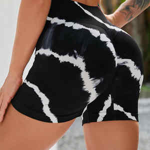 กางเกงขาสั้นออกกำลังกายเอวสูงสำหรับผู้หญิงกางเกงกีฬาแห้งเร็วระบายอากาศได้ดี - Product Image 3