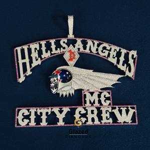 จี้เงินแท้ 925 ประดับเพชรโมอิสซาไนต์สีชมพูและสีขาว ลายการ์ตูนแบบฮิปฮอป สลักอักษรตามสั่งสำหรับผู้ชาย - Product Image 1