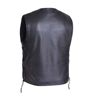 Gilet de moto décontracté pour hommes, respirant, coupe-vent, toile écologique, vêtements d'extérieur d'hiver, veste d'équitation en cuir sans manches pour motard - Product Image 6