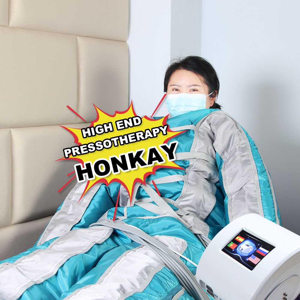 Honkay 3 en 1 presoterapia de aire profesional presoterapia de infrarrojo lejano traje de cuerpo completo máquina de drenaje linfático para la venta