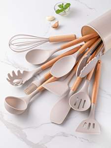 HOTEL <b>Wood</b> and Resin Spoon <b>Spatula</b> with and Holder Kitchen Utensils Natural Cooking <b>Wood</b> Cooking Spoon for Best Color - Product Image 4